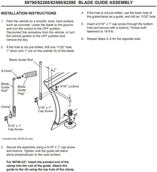 Replaces BOSS - Blade Guide KIT Set of 2, MSC01870