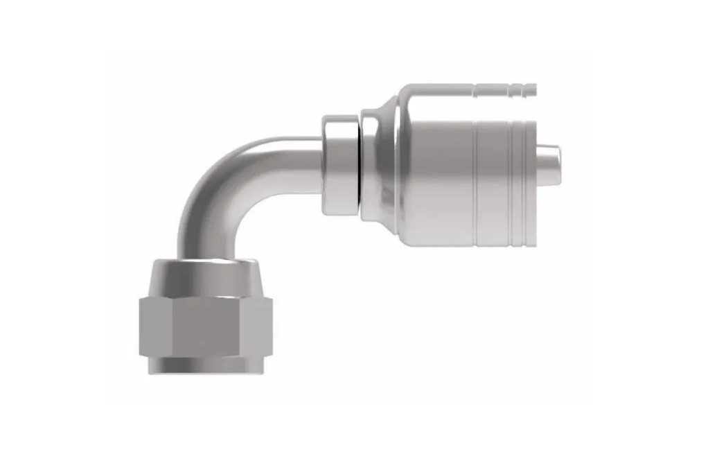 FEMALE JIC SWIVEL 90° LONG ELBOW BITE TO WIRE