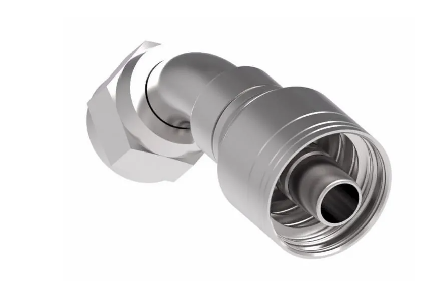 FEMALE JIC SWIVEL 45° ELBOW BITE TO WIRE