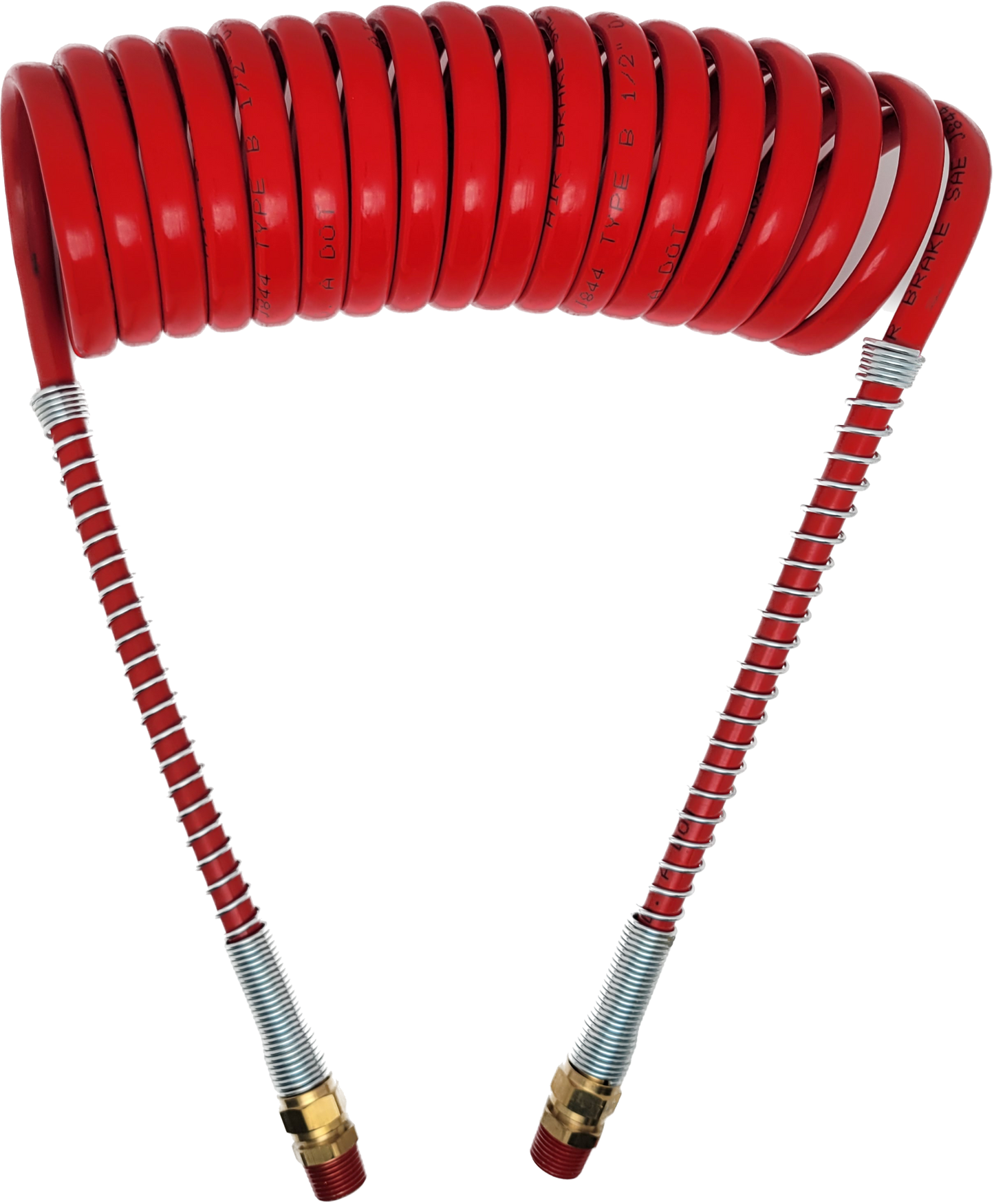 1RAH140136 5FT Rubber Air Line Hose Red 3/8"" hose I.D - 1/2"" end fittings Working Pressure: 225psi Burst Pressure: 900psi Working temp.: -40℃~+93℃"