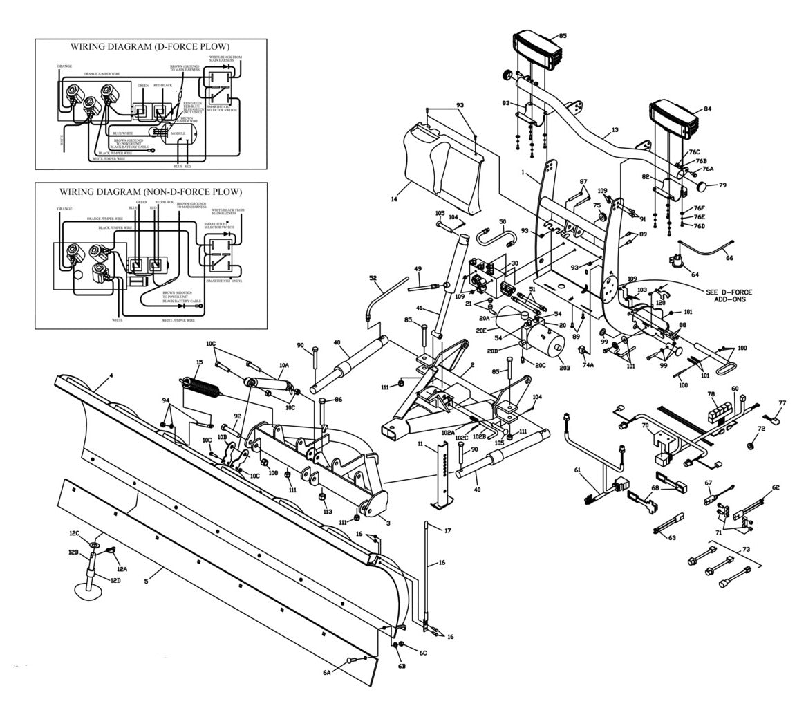 STANDARD-DUTY, SUPER-DUTY, & MUNICIPAL STRAIGHT-BLADE SNOWPLOWS PARTS EXPLOSION 2021-2022