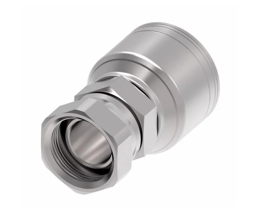 37° FEMALE HYDRAULIC HOSE END SWIVEL CRIMP FITTING
