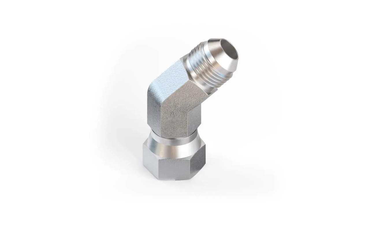 6502 Male Jic -  Female Jic Swivel Elbow 45 Degree