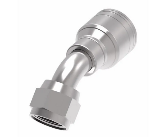 FEMALE JIC SWIVEL 45° ELBOW BITE TO WIRE