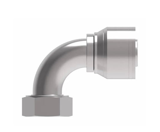 FEMALE FLAT FACE O-RING SWIVEL 90 DEGREE ELBOW BITE TO WIRE