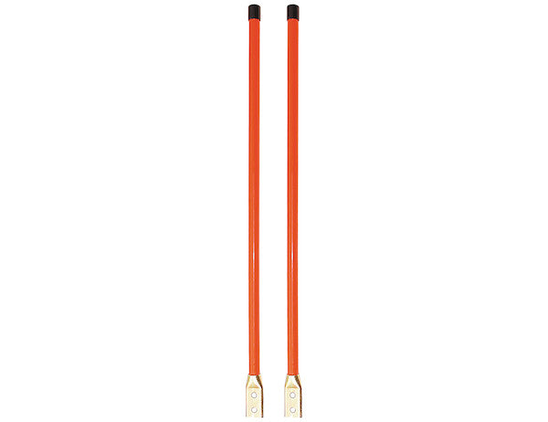3/4 X 28 INCH FLUORESCENT ORANGE BOLT-ON BUMPER MARKER SIGHT RODS WITH HARDWARE REPLACES SAM PLOW PARTS 1308105
