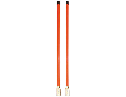 3/4 X 28 INCH FLUORESCENT ORANGE BOLT-ON BUMPER MARKER SIGHT RODS WITH HARDWARE REPLACES SAM PLOW PARTS 1308105