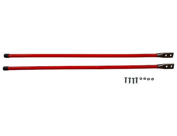 3/4 X 28 INCH FLUORESCENT ORANGE BOLT-ON BUMPER MARKER SIGHT RODS WITH HARDWARE REPLACES SAM PLOW PARTS 1308105