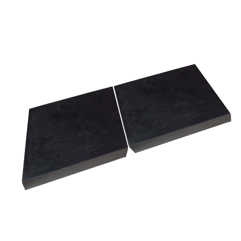 PRO WING PW22 RUBBER EDGES FOR BUYERS 0020500, 20500 SNOW PLOW BLADE 1" X 10" X 12"