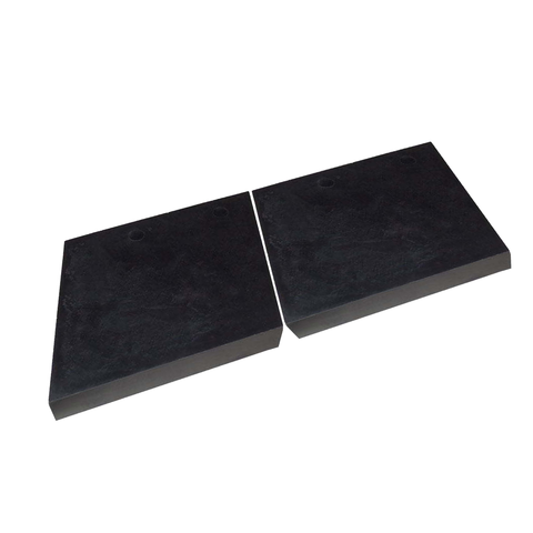 (Pack of 2) Pro-Wing PW22 Rubber Edges for Buyers 0020500, 20500 Snow Plow Blade (1" x 10" x 12")