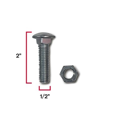 REPLACES Boss  BAX00034 & Meyer®08184 1/2"X1-3/4"CUTTINGEDGE BOLT KIT 9 PER PACK