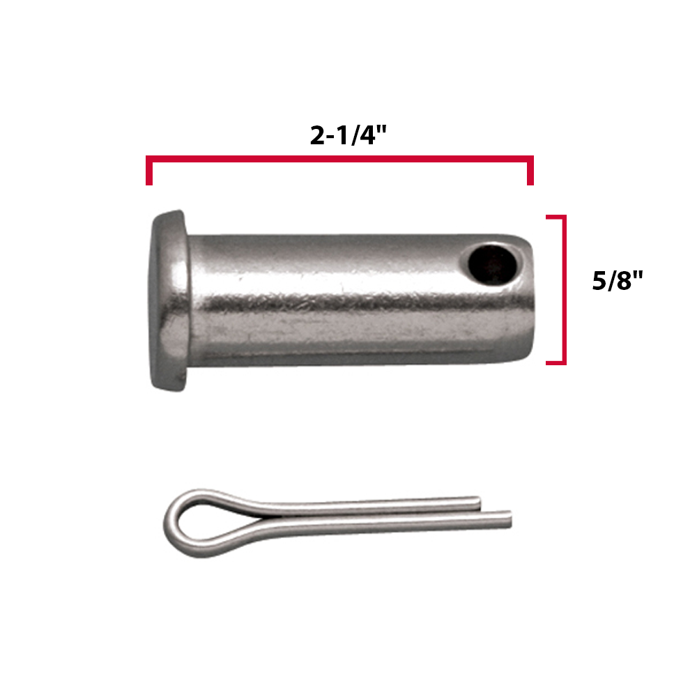 WESTERN PART - CLEVIS PIN 5/8 X 2.25 STEEL ZYC WITH COTTER PIN REPLACES 93040K
