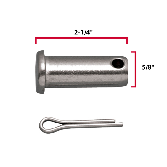 WESTERN PART - CLEVIS PIN 5/8 X 2.25 STEEL ZYC WITH COTTER PIN REPLACES 93040K
